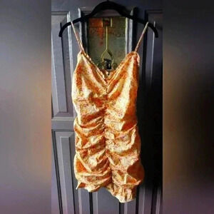 Lush spring floral mocked dress womens size medium